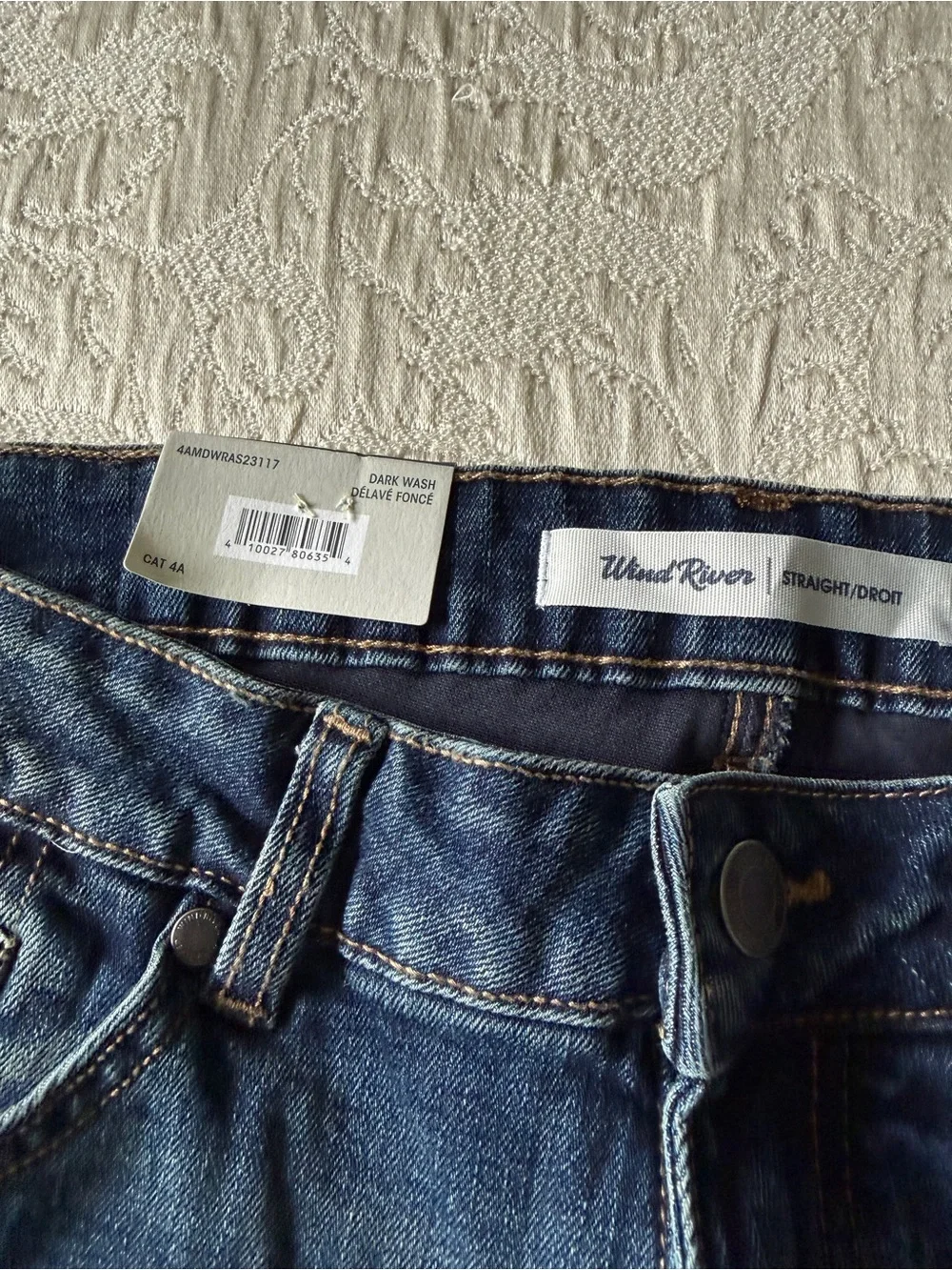 Wind River Men’s Straight T-Max Jeans in Dark Blue Wash - Picture 7 of 9